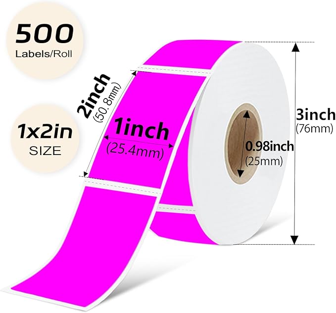 1x2 inch Blank Removable Freezer Labels Printable Rectangle Stickers 500PCS - Image 3