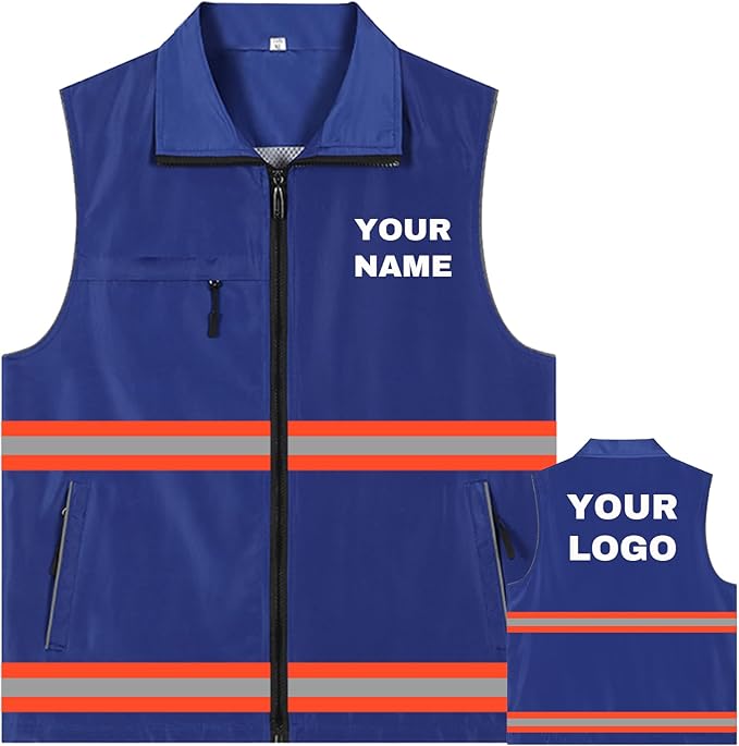 YOWESHOP Lightweight Zip-Up Safety Vest by YOWESHOP