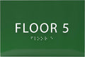 6" X4" Floor 5 Sign by ADACentralSigns