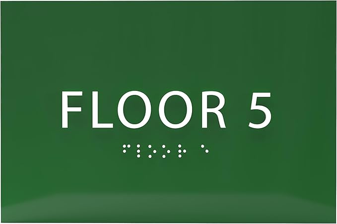 6" X4" Floor 5 Sign by ADACentralSigns
