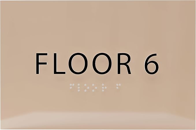 6" X4" Floor 6 Sign by ADACentralSigns