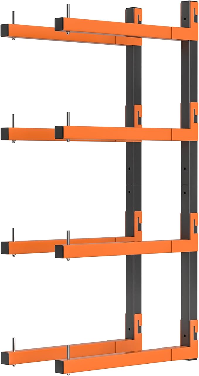Lumber Storage Rack, Snap-Fit Connection Lumber Rack Wall Mount, Heavy Duty by Olgsibb