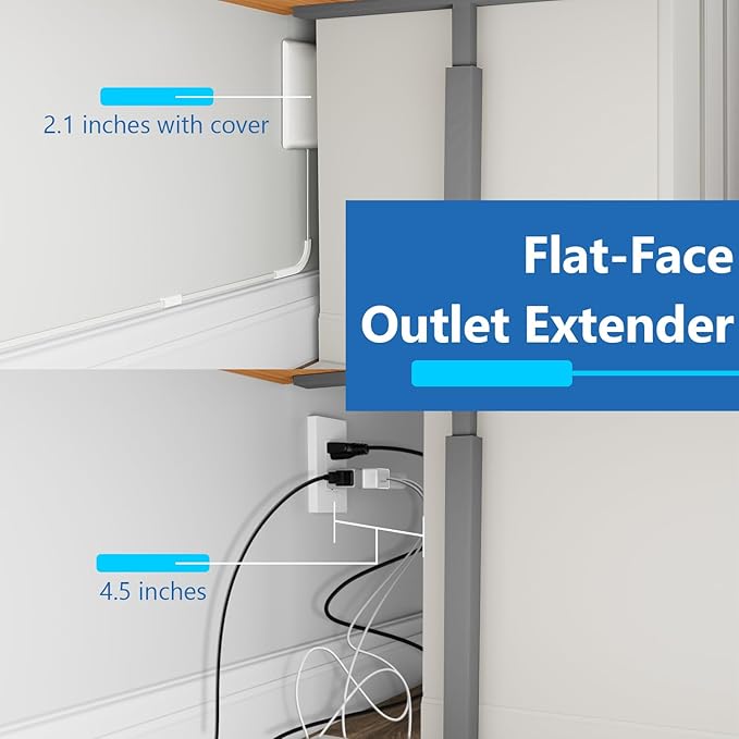 LIDER Outlet Extender with 3 Receptacles, 12W USB Type-A, and USB Type-C - Image 3
