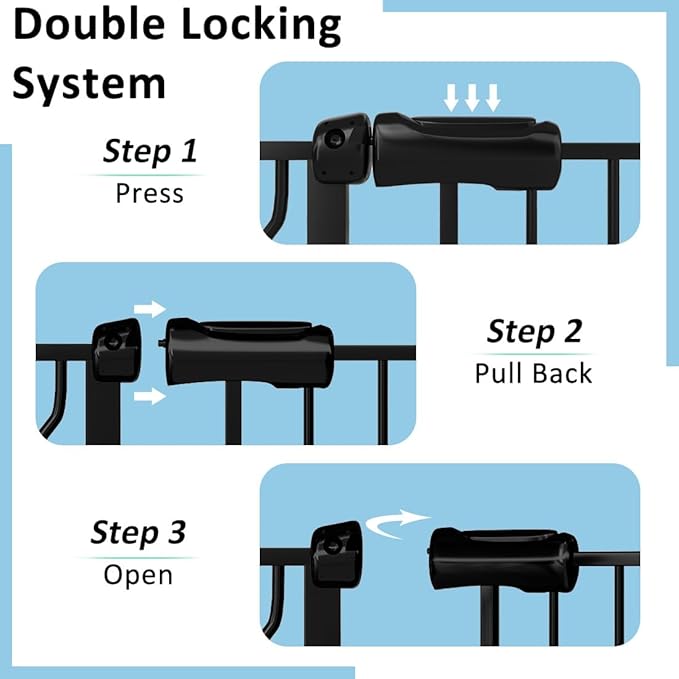 TSAYAWA Baby Gate Extra Wide Fits 29.51-85.81 inch Wide Opening - Image 4