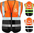 YOWESHOP High Visibility Safety Vest Custom Your Logo Protective Workwear 5 by YOWESHOP