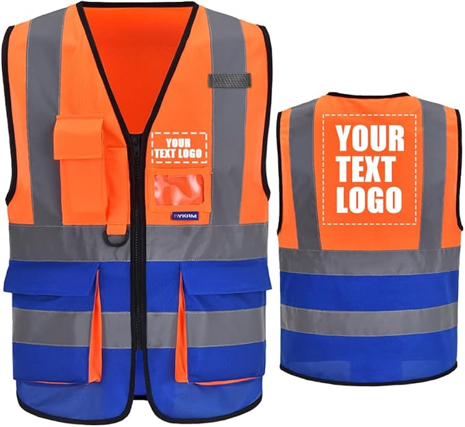 A-SAFETY High Visibility Reflective Safety Vest Customize Logo by A-SAFETY