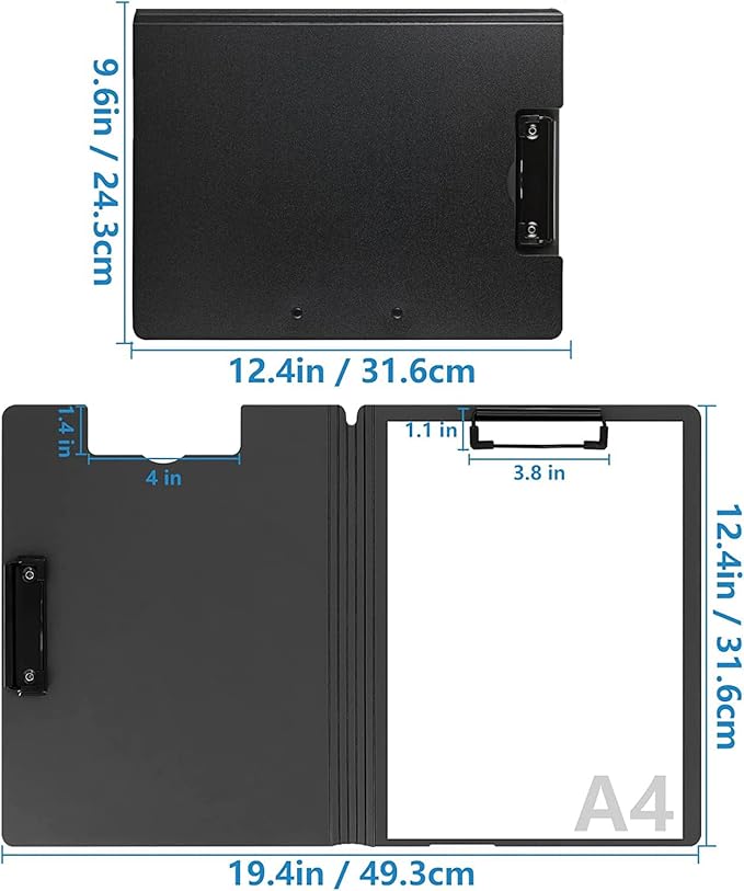 10 Pack Foldable Clipboards, A4 Clipboard Folder, Office Clipboard Folder - Image 5