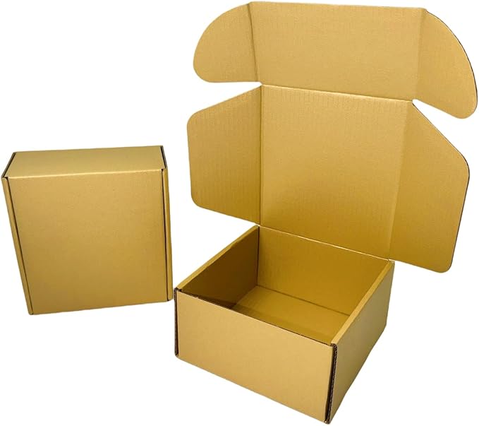 10 Pcs 9.8 x 9.8 x 4 inches Large Size Corrugated Cardboard Gift Boxes - Image 6