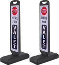 2 Pack 43" x 9.6" inch Double Sided Pedestrian Crosswalk Sign, 21.8" x 9.6" x by OranLite