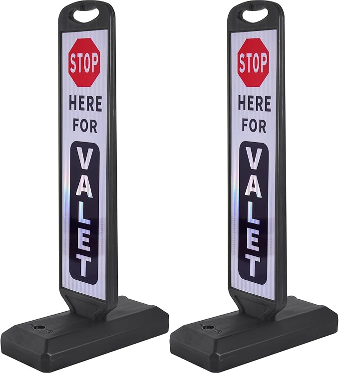 2 Pack 43" x 9.6" inch Double Sided Pedestrian Crosswalk Sign, 21.8" x 9.6" x by OranLite