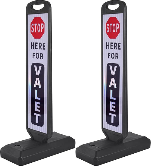 2 Pack 43" x 9.6" inch Double Sided Pedestrian Crosswalk Sign, 21.8" x 9.6" x by OranLite