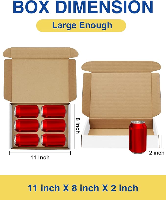Shipping-Boxes-11x8x2 Inches: 25 Pack-Cardboard-Boxes-for-Packaging, Corrugated - Image 2