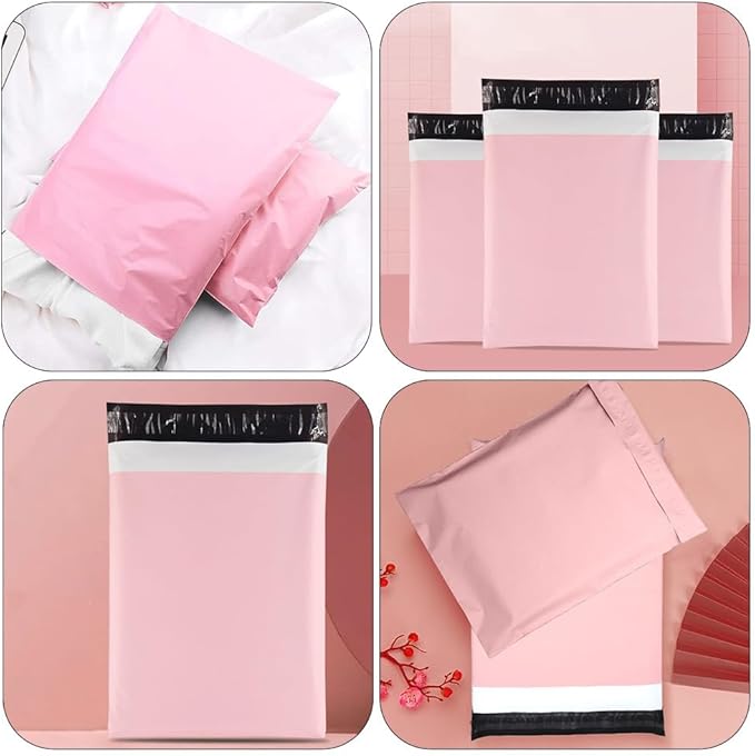 50 Pack Pink Poly Mailers, 10. 2x6. 7 Inches Plastic Self-adhesive Shipping Bags - Image 8