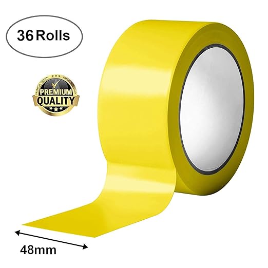 ABC Carton Sealing Tape 1.89 Inches Wide x 54.68 yd Length. 36 Rolls of Yellow - Image 2