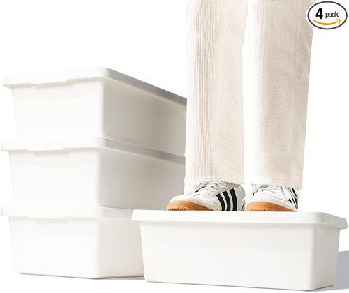 15 Quart White Storage Bins by Yishyfier