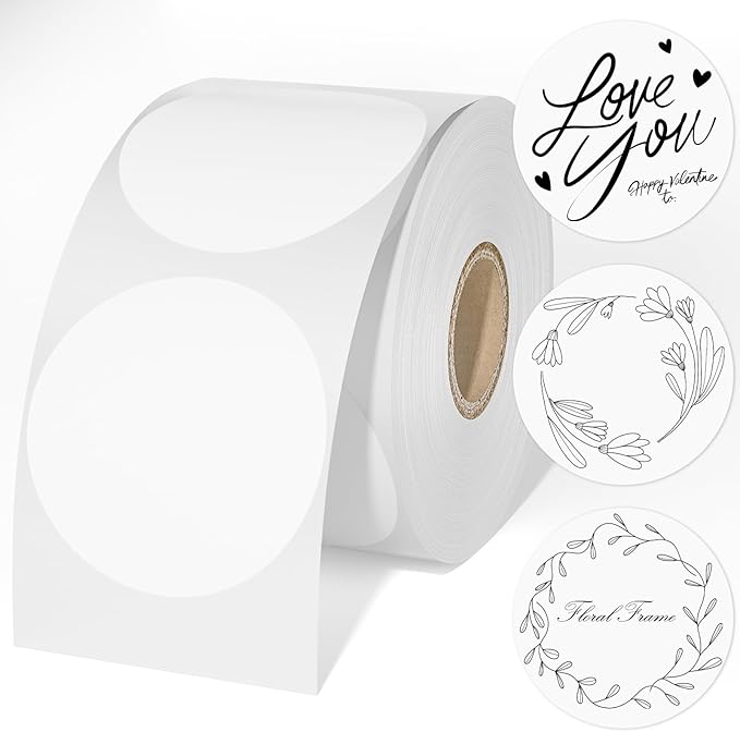 CLASSY Circle Thermal Sticker Labels, Small Business Labeling, Inventory and by CLASSY