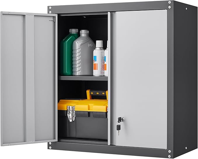 GREATMEET 28" H Lockable Metal Garage Storage Cabinets, Metal Cabinet Storage by GREATMEET