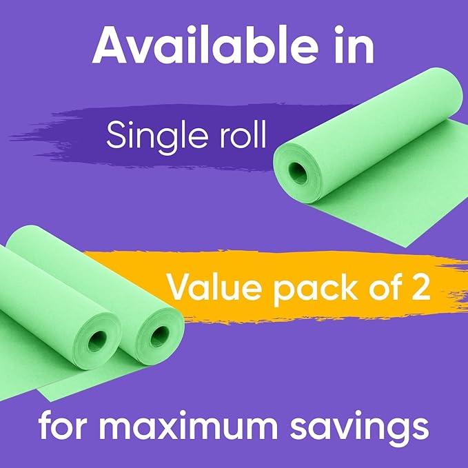 48" x 1200" Light Green Kraft Paper Roll, 45 lbs Thickness, Made in USA Colored - Image 2