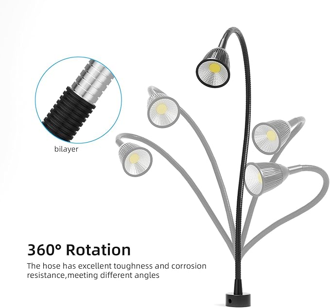 Led Magnetic Work Light 400mm FlexibleGooseneck lamp 500 Lumens 120 Volt - Image 5