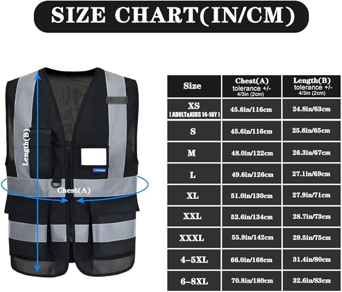 XSmall Womens black safety vest xs - Image 2
