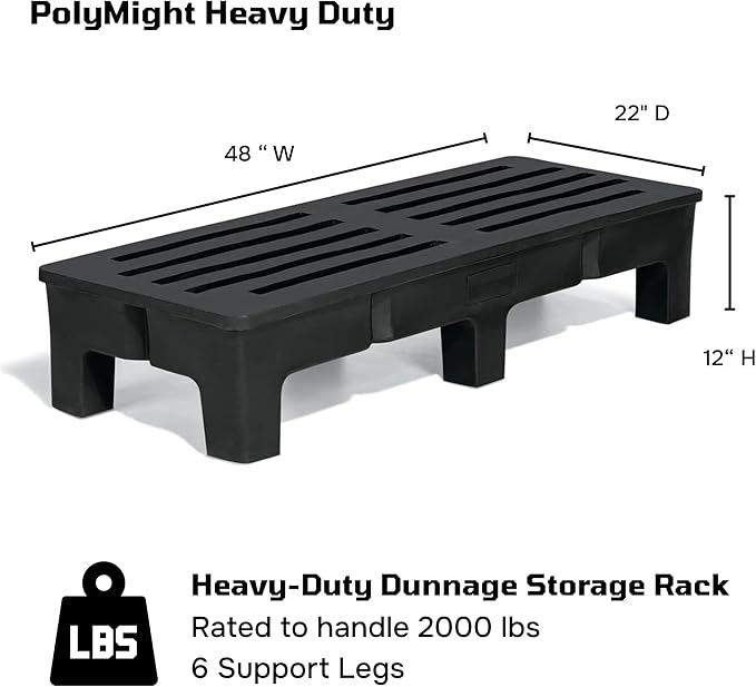 PolyMight Heavy-Duty Plastic Poly Dunnage Rack - Image 2