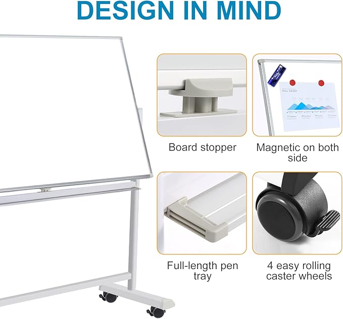 Mobile Whiteboard with Stand - Image 4