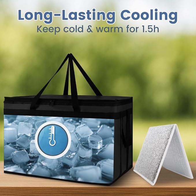Cooler Insulated Food Delivery Bag & Drink Carrier - Image 2