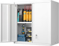 GREATMEET Locking Metal Wall Cabinet, Metal Storage Cabinet by GREATMEET