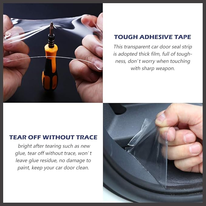 MYFAMIREA Car Door Invisible Anti-Collision Self Adhesive Seal Strip Seal - Image 7