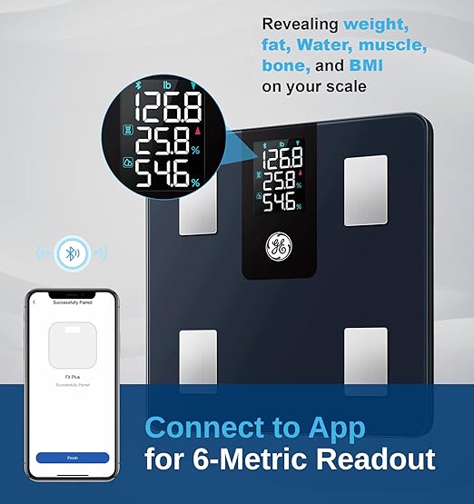 GE Smart Scale for Body Weight BMI Fat Muscle Mass - Image 2