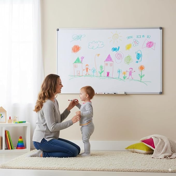 Dex Board 36 x 24 inch Magnetic Dry Erase Board, DexBoard Mall-Mounted Aluminum - Image 7