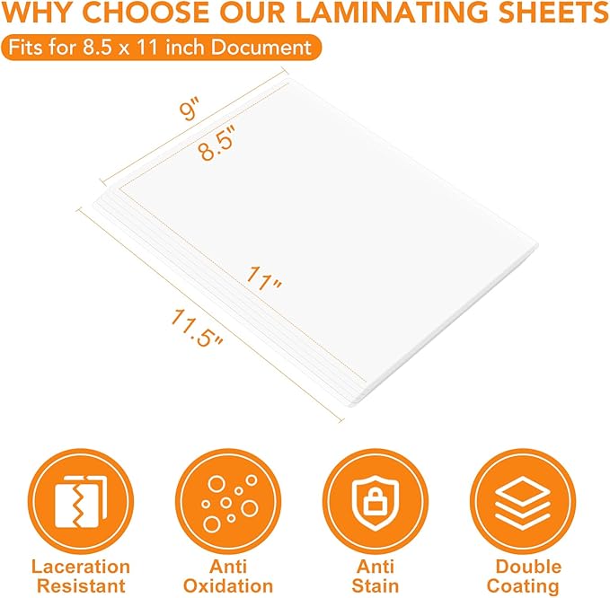CAREGY Thermal Laminating Pouches, Holds 8.5 x 11 Inch Sheets, 1200 Pack - Image 7