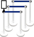 Retractable Stanchion, 6 SPECIALTY Posts + Signframe by VIP+Crowd+Control