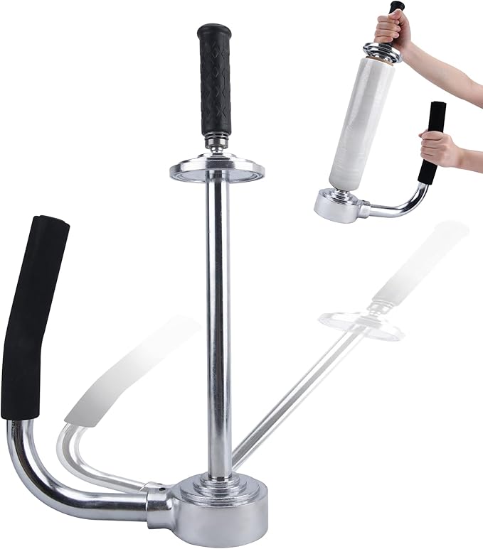 Industrial Stretch Wrap Dispenser – Adjustable 12-20 Inch Shrink Wrap Handle by AZUNYYDS