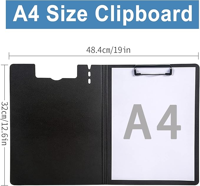 A4 Clipboard Folder, 5 Pack Foldable Clipboards - Image 2