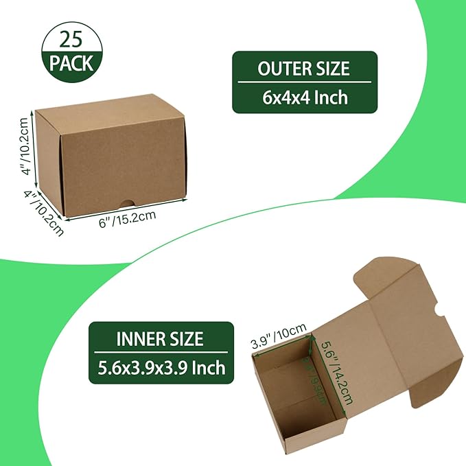 6x4x4 Inches Shipping Boxes Set of 25 - Image 2
