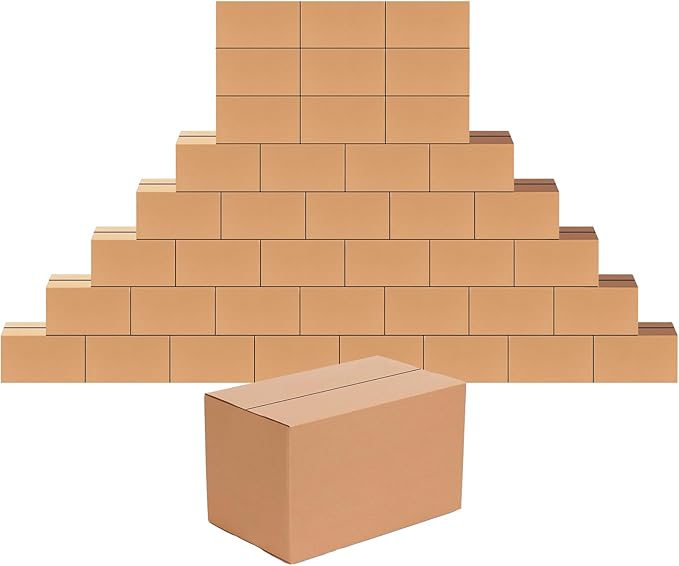 Edenseelake 40 Pack 10x6x6 inches Shipping Boxes Medium Cardboard Boxes by Edenseelake