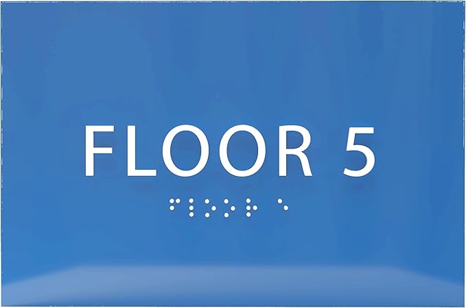6" X4" Floor 5 Sign by ADACentralSigns