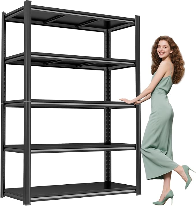72"H Storage Shelves heavy duty 2535LBS Garage Shelving adjustable metal shel 5 by PRESTELION