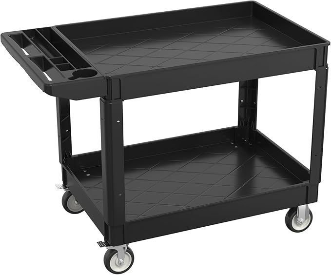 550LBS Utility Cart, 2-Tier 46x25 Inch Utility Cart by Unknown