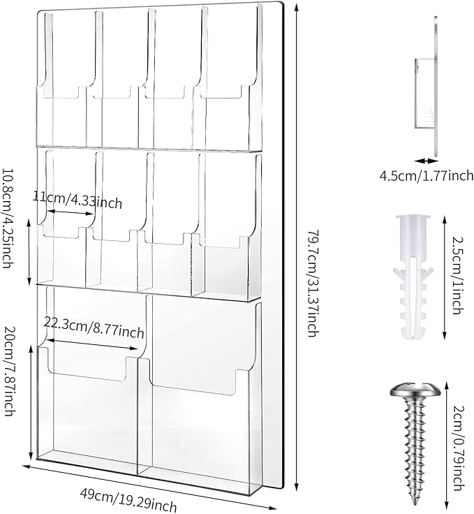 Weysat Acrylic Brochure Holder Wall Mount - Image 2