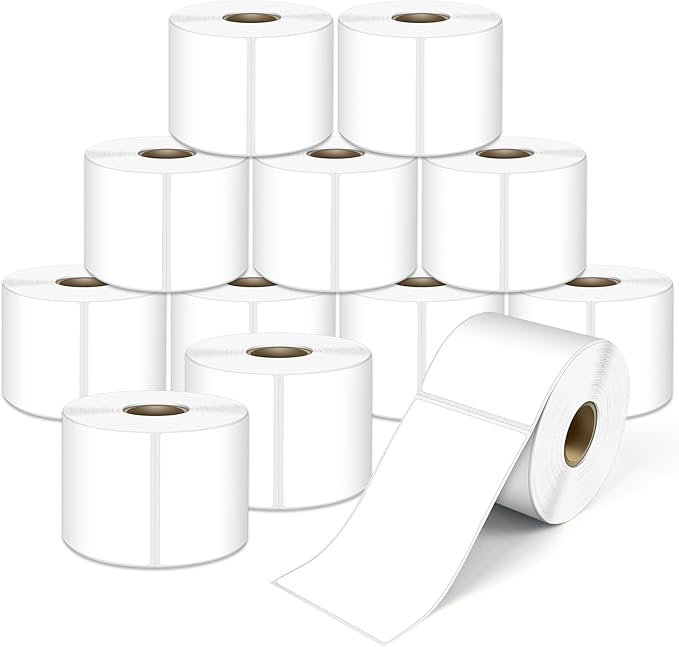 L LIKED 2.25" x 4" Direct Thermal Label, Permanent Adhesive Shipping Postage by LLIKED
