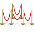 6Pcs Gold Stanchion Post Queue Velvet Ropes and Posts by SuiROYI