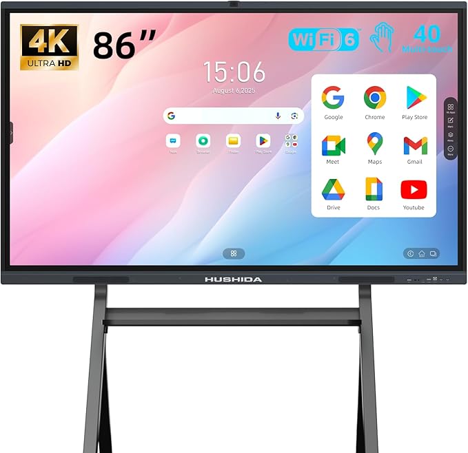 86" Smart Board Google EDLA-Certified 4K Interactive Whiteboard SmartBoard by HUSHIDA