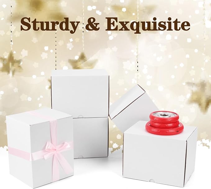 WIFTREY 8x6x6 inches Shipping Boxes set of 20 White Corrugated Cardboard Box - Image 7