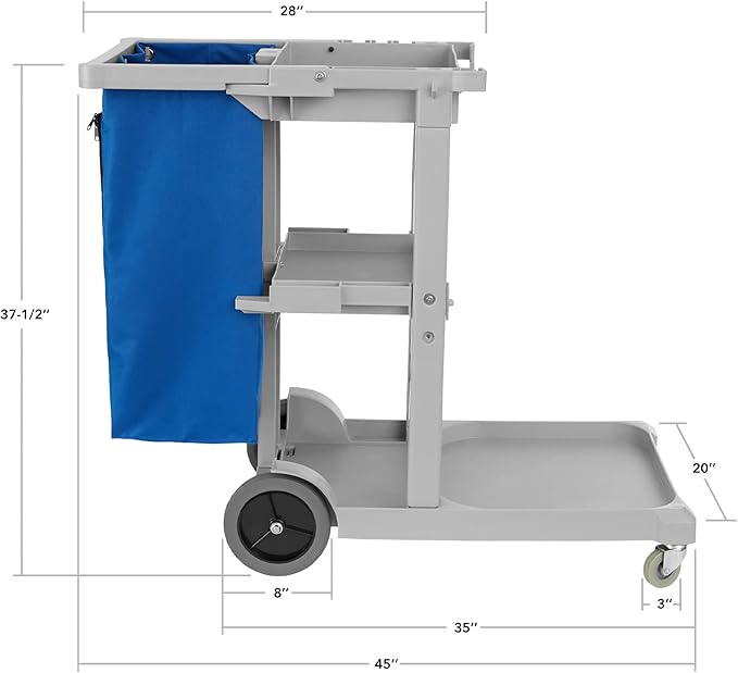 Dryser Commercial Janitorial Cleaning Cart on Wheels - Image 6