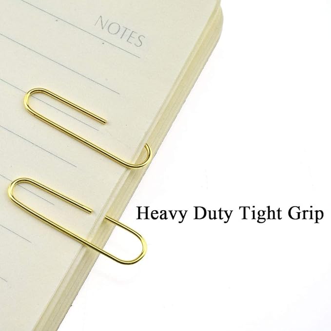HAHIYO Paper Clips Sturdy 1.3 inches Length 180 Pack Paperclips Heavy Duty - Image 4