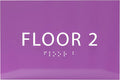 6" X4" Floor 2 Sign by ADACentralSigns