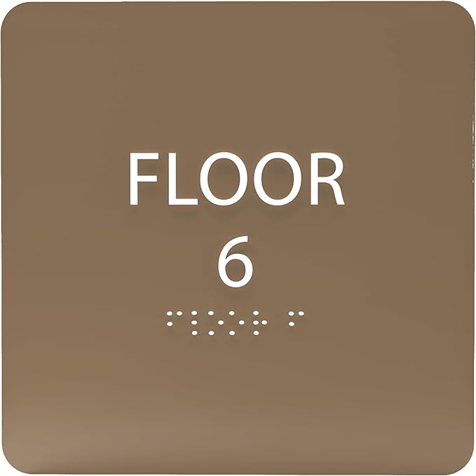 6" X6" Floor 6 Sign by ADACentralSigns