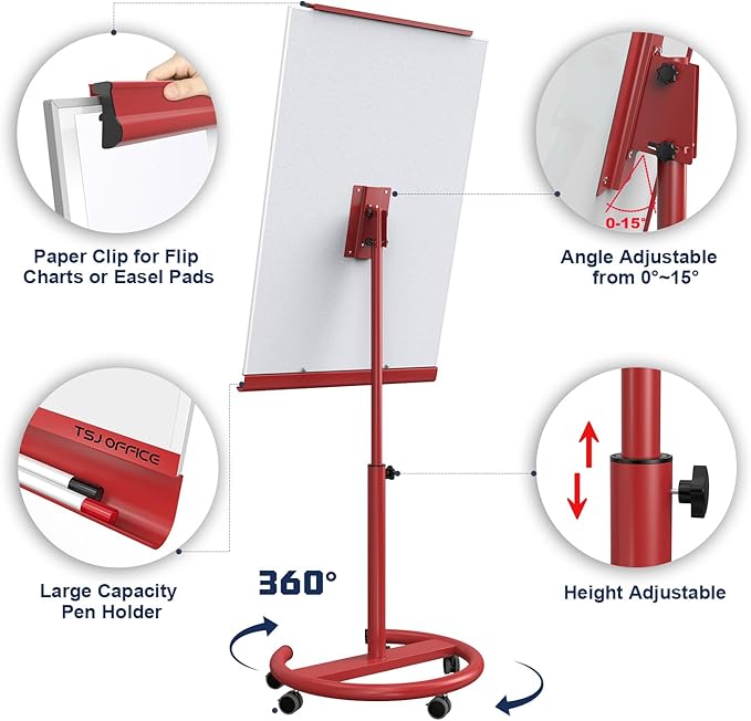TSJ OFFICE Mobile Whiteboard Magnetic - Image 2